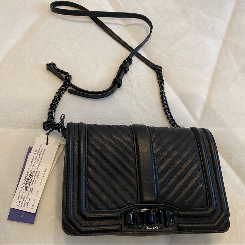 Rebecca Minkoff Chevron Quilted Love Crossbody Bag